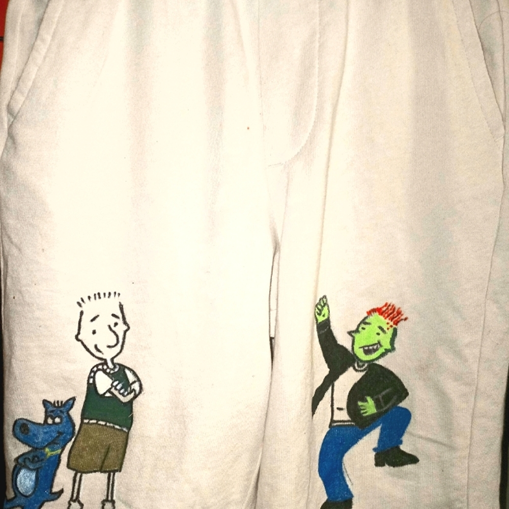 Doug Funnie hand painted jogging shorts